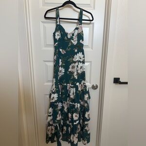 Abercrombie & Fitch Teal Floral Maxi Dress